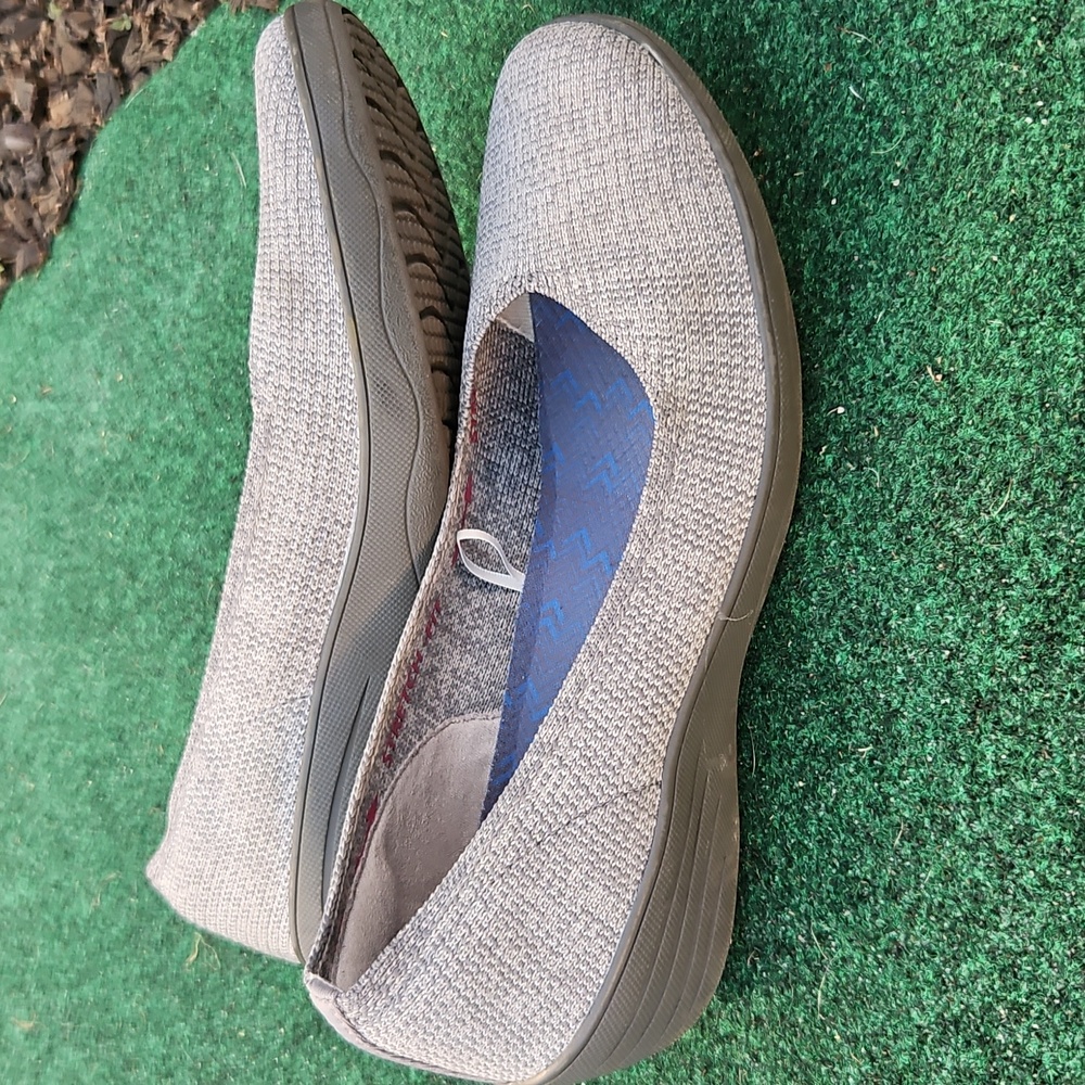 Skechers Womens Stretch Fit Wedge Canvas Shoes Heather Gray Size 7.5 - Picture 3 of 9